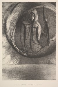 Ve orada, Astral Idol, Apotheosis, 1891. by Odilon Redon