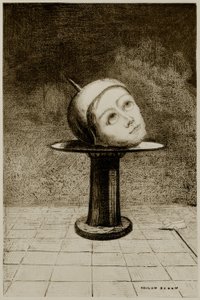 kabuk üzerinde by Odilon Redon