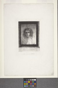 It's A Veil, A Footprint (çene aplikeli kağıt üzerine litografi) by Odilon Redon