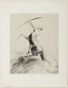Bulutları Hedefleyen Centaur by Odilon Redon