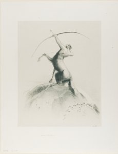 Bulutları Hedefleyen Centaur by Odilon Redon