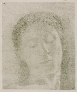 Kapalı gözler by Odilon Redon
