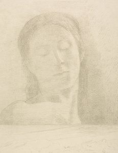 Kapalı gözler by Odilon Redon