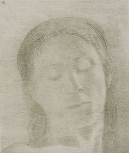 Kapalı Gözler, 1890 by Odilon Redon