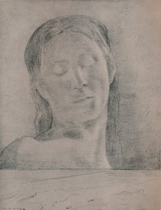 Kapalı Gözler, c.1890, 1946 by Odilon Redon