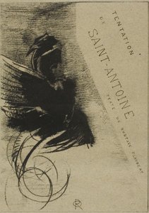 Anthony Temptation için Kapak-Frontispiece by Odilon Redon