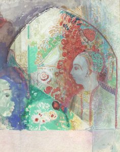 Rüya (kağıt üzerine suluboya ve guaj boya) by Odilon Redon