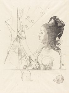Femme de Profil (Kadın Profili) by Odilon Redon