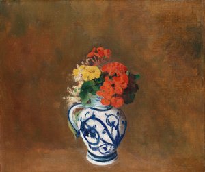 Mavi Vazoda Çiçekler, 1900 dolayları by Odilon Redon