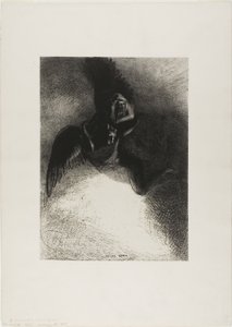 A Gustave Flaubert'in ön yüzü (Gustave Flaubert'e) by Odilon Redon