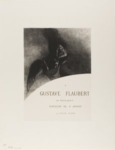 A Gustave Flaubert'in ön yüzü (Gustave Flaubert'e) by Odilon Redon