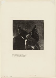 Hükümdarlık yaptığın Cennetin Tepelerinde ve Cehennemin Derinliklerinde, Yenilmiş, Sessiz Düşler Gördüğün Yerde Şan ve Hamd Sana, Şeytan!, levha 8/9 by Odilon Redon