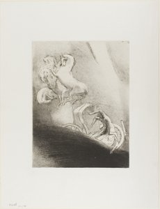Baştan Uçuruma Düşüyor, plaka 17/24 by Odilon Redon