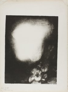 Çiçeklerden Korsajlı Kadın Başı by Odilon Redon