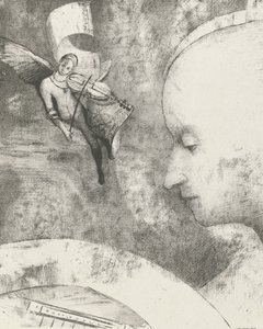 Heavenly Art, 1894 (baskı) by Odilon Redon