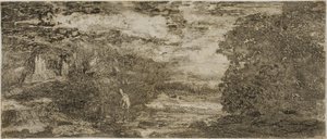 Fırtınalı Bir Gökyüzü Altında Süvari by Odilon Redon