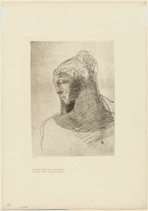 Sana Taptığım Gibi Gece Göğünün Kasasına tapıyorum, Ey Hüzün Gemisi, Ey Uzun Sessiz Kadın, levha 2/9 by Odilon Redon