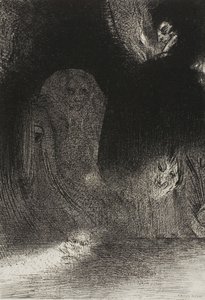 Bazen Gökyüzünde Ruhların Formlarına Benzer Görünen Şeyler Gördüm, levha 21/24 by Odilon Redon