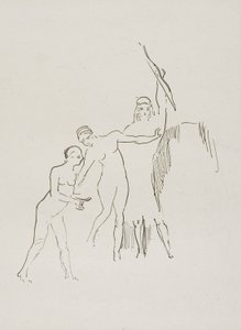 Hemen Üç Tanrıça Ortaya Çıkıyor, plaka 11 / 24 by Odilon Redon
