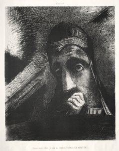Rüyamda Gökyüzünde Gizemli Bir Yüz Gördüm by Odilon Redon