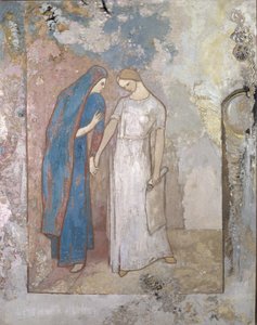 Çalışmaya Başlama—İki Genç Hanım, 1905 dolayları (tuval üzerine yağlı boya) by Odilon Redon