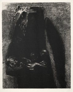 Yedi Ölümcül Günahı İki Kanadının Altında Taşıyan Şeytandır by Odilon Redon