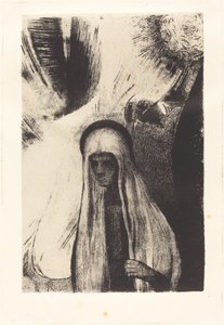 Yaşlı Kadın: Neden korkuyorsun? Büyük bir kara delik! Belki boştur? (Neyden korkuyorsun? Geniş bir kara delik! Belki boştur!) by Odilon Redon