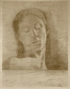 Gözler kapalı by Odilon Redon