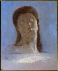 Les yeux clos Boyama Odilon Redon (1840-1916) 1890 Güneş. 0,44x0,36 m - Musee d