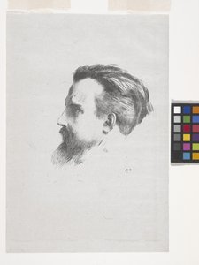 Maurice Denis (çine uçucu kağıt üzerine litografi) by Odilon Redon