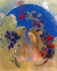 Kemerin altındaki profil - Odilon Redon (1840-1916). Kağıt üzerine pastel, c. 1905. Boyutlar: 67,6 x 53,8 cm. Özel koleksiyon by Odilon Redon