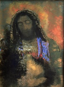 Sacred Heart, 1910 (kağıt üzerinde pastel) by Odilon Redon