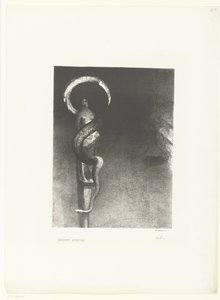 Slangenaureool Serpent-Auréole (nesne üzerindeki başlık) by Odilon Redon