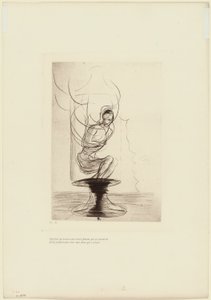 Bazen Kişi Eski Bir Anımsama Şişesi Bulur, Bu nedenle Yaşamda Geri Dönen Bir Ruh Sorun Çıkarır, levha 3/9 by Odilon Redon