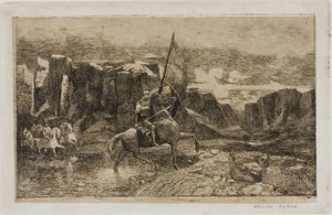 Standart Taşıyıcı Bir Dereyi Geçiyor by Odilon Redon