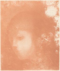 Çiçekli Bir Çocuğun Başı by Odilon Redon