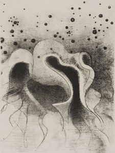Deniz Canavarları, Deri Şişeler Gibi Yuvarlak, plaka 22 / 24 by Odilon Redon