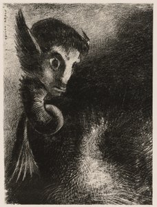 Chimera Geceden Her Şeye Korkuyla Baktı by Odilon Redon