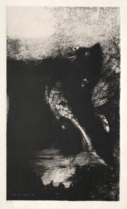 Yeşil Gözlü Chimera Döner, Koylar by Odilon Redon