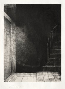 Perili Ev: İkimiz de Büyük Bir Soluk Işık Gördük, 1896. by Odilon Redon