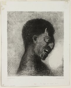 Alaycı Gülümseyen Satyr, "Les Origines"den 5/8 plaka by Odilon Redon