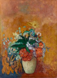 Çiçek vazosu by Odilon Redon