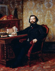 Avukat Aristide Minelli'nin portresi, Odoardo Borrani (1833-1905), panel üzerine yağlı boya, 40.5x32.5 cm by Odoardo Borrani