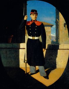 Toskana Ulusal Muhafız Birliği Askerleri, c.1860-61 (tuval üzerine yağlıboya)