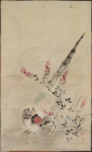Sülün ve Otlar, 17. yüzyıl sonu 18. yüzyıl başı. by Ogata Korin