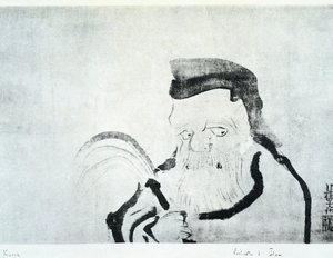 Yaşlı adamın portresi, Ogata Korin (1658-1716), ipek üzerine mürekkep, Japon uygarlığı, Edo dönemi by Ogata Korin