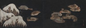 Kışlık Gölet Üzerindeki Ördekler by Ogawa Haritsu