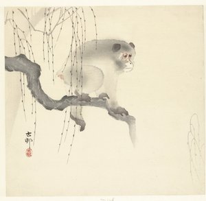 Ağaç dalı üzerinde maymun by Ohara Koson