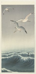 üç martı by Ohara Koson