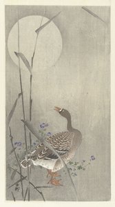 Dolunayda kaz by Ohara Koson